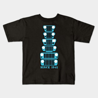 Jeep Grills Teal Logo Kids T-Shirt